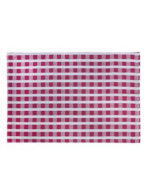 red woven design polycotton double bed cover with 2 pillow covers - 15472427 - Standard Image - 3