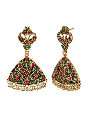 red brass drop earring - 15472577 - Standard Image - 3