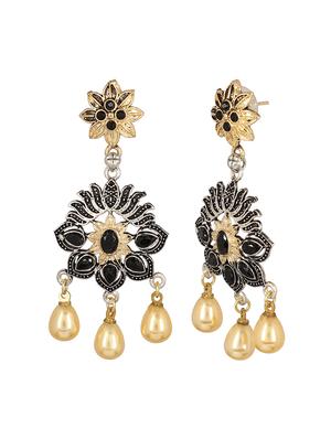 black brass drop earring - 15472617 - Standard Image - 3