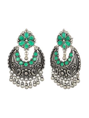 green brass drop earring - 15472646 - Standard Image - 3