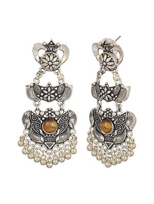 yellow brass drop earring - 15472650 - Standard Image - 3