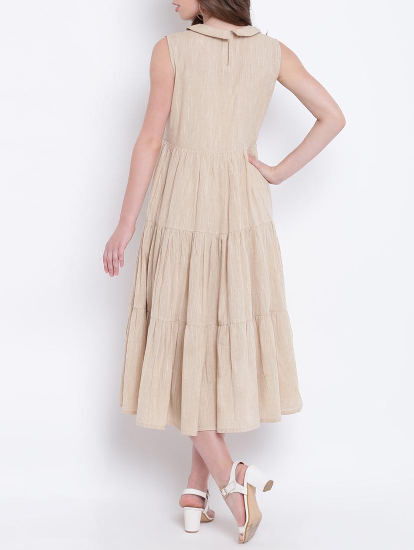collared embroidered a-line dress - 15472750 - Zoom Image - 3