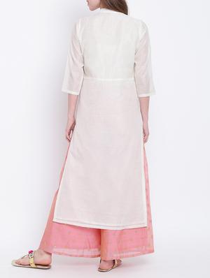 embroidered straight kurta - 15472769 - Standard Image - 3