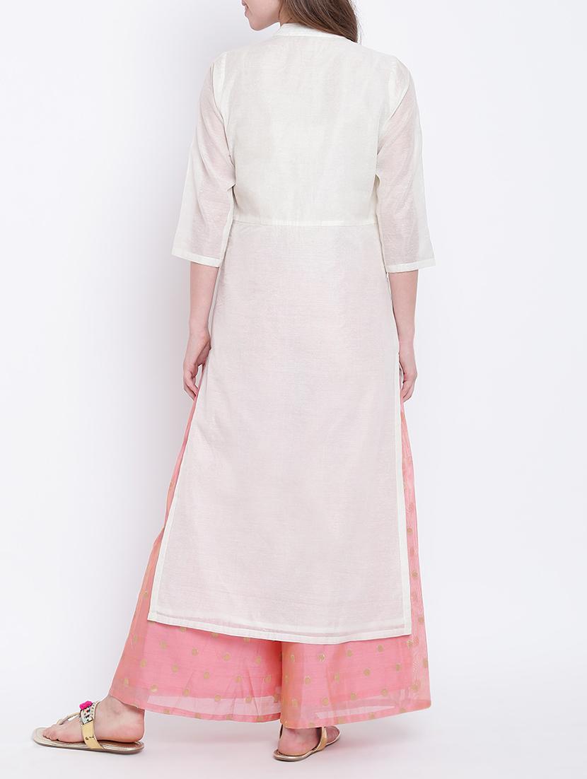 embroidered straight kurta - 15472769 - Zoom Image - 3