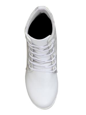 white lace-up ankle boots - 15472802 - Standard Image - 3