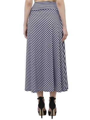 diagonal striped a-line skirt - 15472830 - Standard Image - 3
