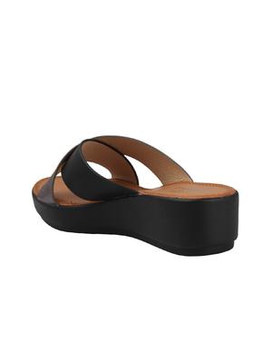 black slip on wedges - 15473005 - Standard Image - 3