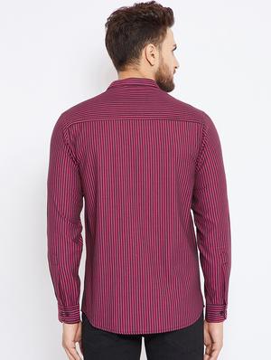 red cotton casual shirt - 15473196 - Standard Image - 3
