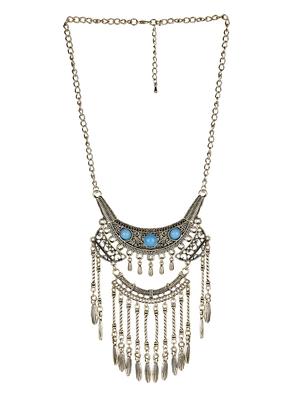 Silver Tone Oxidised Necklace - 15473532 - Standard Image - 3