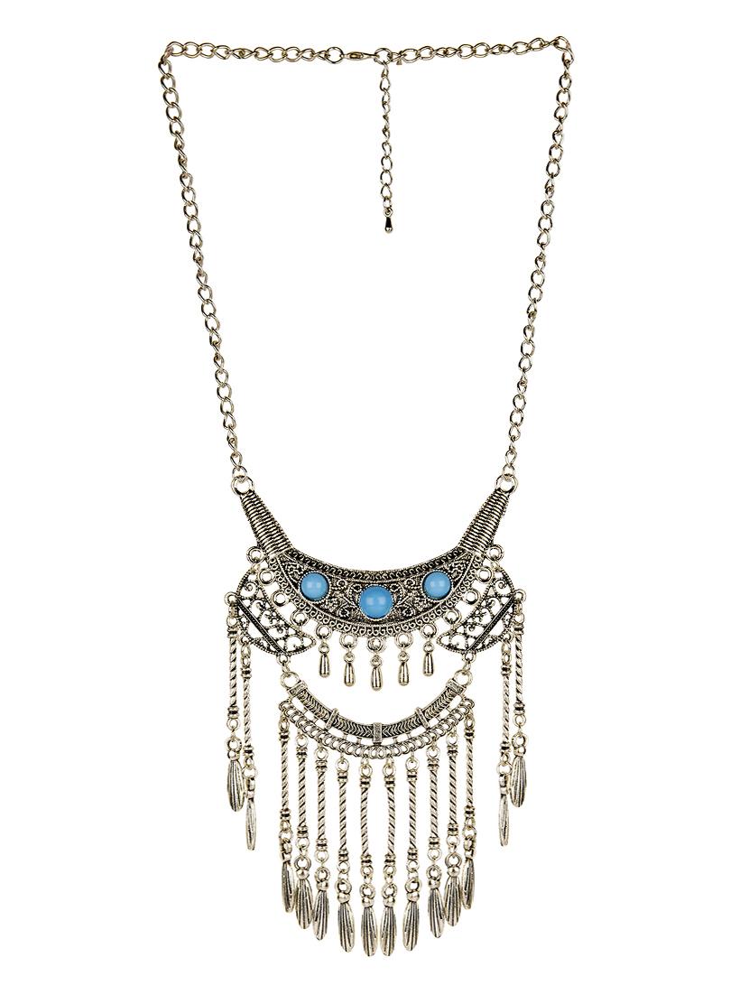 Silver Tone Oxidised Necklace - 15473532 - Zoom Image - 3