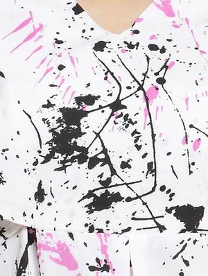 ruffle detailed ink splash top - 15473614 - Standard Image - 3
