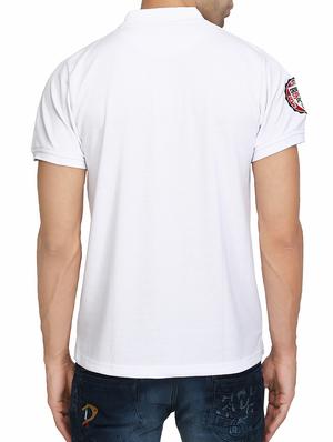 white cotton polo t-shirt - 15473693 - Standard Image - 3