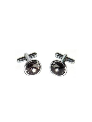 black micro fiber tie with cufflink - 15473790 - Standard Image - 3