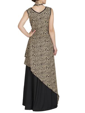 asymmetric printed layered gown - 15474888 - Standard Image - 3