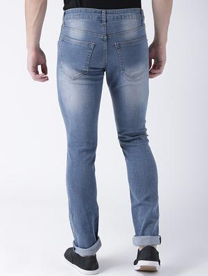 blue cotton blend ripped jeans - 15475505 - Standard Image - 3