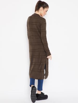 striped woolen cardigan - 15476332 - Standard Image - 3