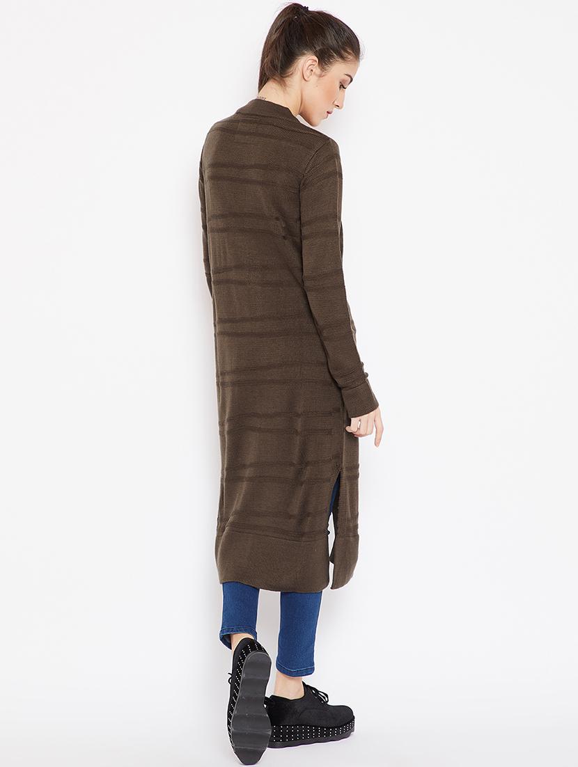 striped woolen cardigan - 15476332 - Zoom Image - 3