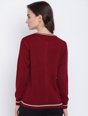 round neck woolen cardigan - 15476428 - Standard Image - 3
