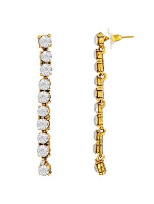 gold tone necklace, earrings & maangteeka set - 15476988 - Standard Image - 3