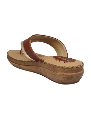 brown toe separator slippers - 15477243 - Standard Image - 3