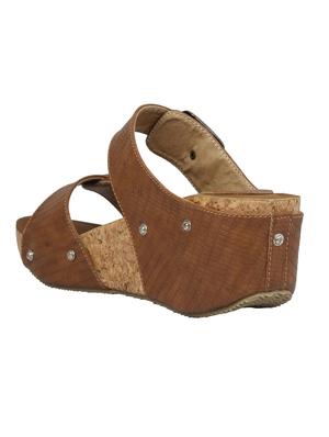 brown platforms wedges - 15477255 - Standard Image - 3