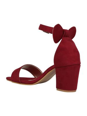 maroon ankle strap sandals - 15477271 - Standard Image - 3