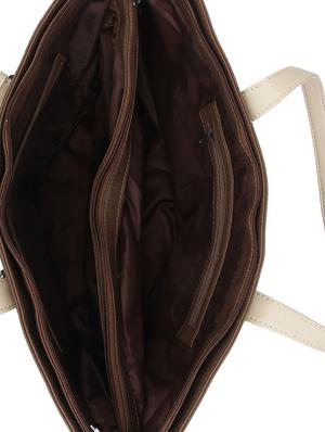 brown leatherette (pu) regular handbag - 15477469 - Standard Image - 3