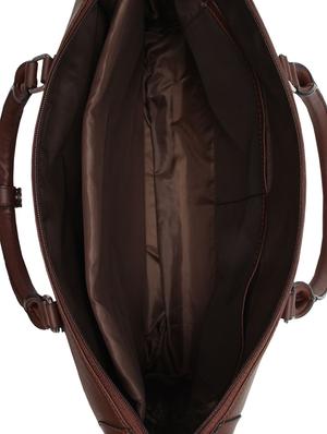 brown leatherette (pu) laptop bag - 15477561 - Standard Image - 3