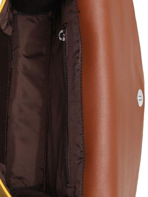 tan leatherette (pu) regular sling bag - 15477570 - Standard Image - 3