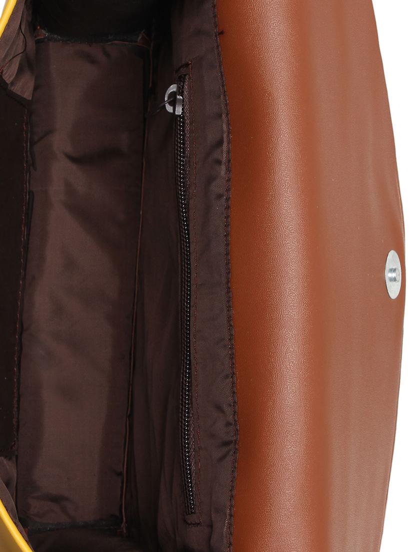 tan leatherette (pu) regular sling bag - 15477570 - Zoom Image - 3