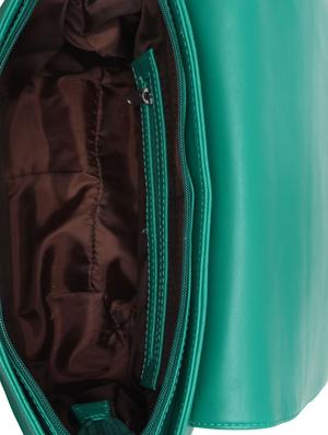 green leatherette (pu) regular sling bag - 15477578 - Standard Image - 3