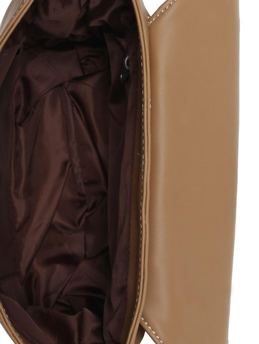 tan leatherette (pu) regular sling bag - 15477597 - Zoom Image - 3