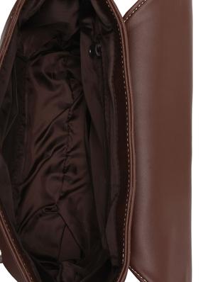 brown leatherette (pu) regular sling bag - 15477598 - Standard Image - 3