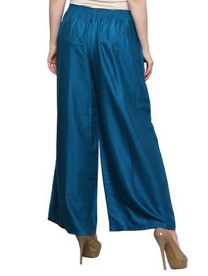 elasticated waist flared palazzo - 15477617 - Standard Image - 3