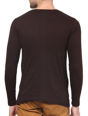 brown cotton cut & sew t-shirt - 15478872 - Standard Image - 3