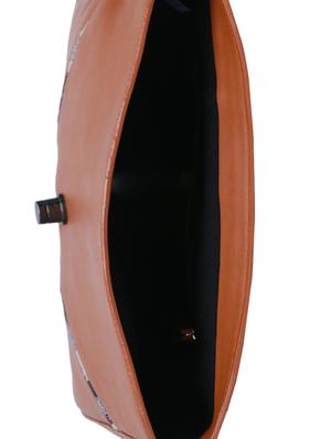 brown leatherette (pu) regular sling bag - 15479075 - Standard Image - 3