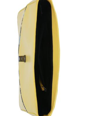 yellow leatherette (pu) regular sling bag - 15479076 - Standard Image - 3