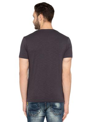 grey cotton chest print t-shirt - 15480495 - Standard Image - 3
