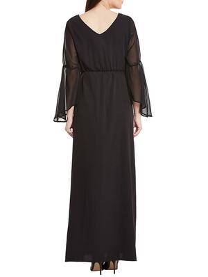 bell sleeved elasticated waistband dress - 15481034 - Standard Image - 3