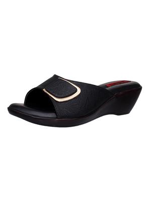 black slip on wedges - 15481150 - Standard Image - 3