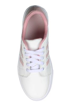 white lace-up sneakers - 15481198 - Standard Image - 3