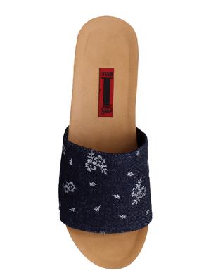 blue slip on wedges - 15481201 - Standard Image - 3