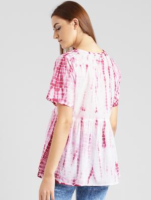 button down tie and dye top - 15482082 - Standard Image - 3