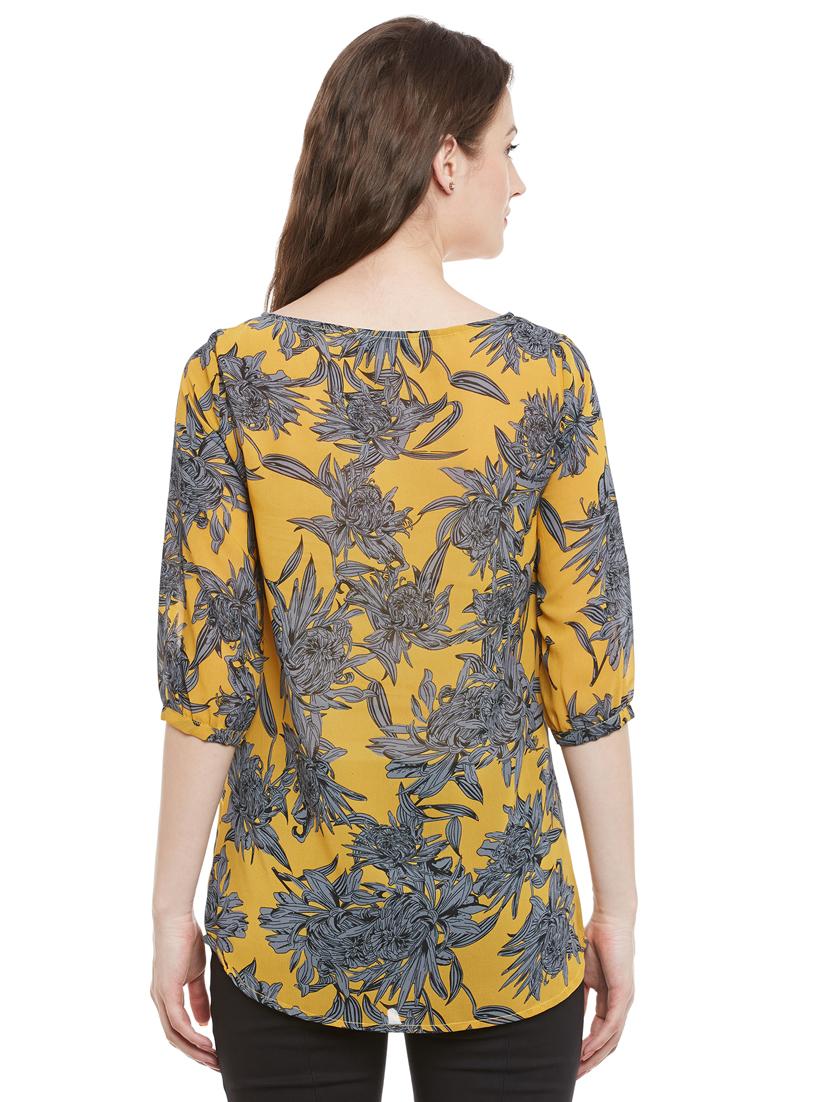 boat neck floral top - 15482655 - Zoom Image - 3