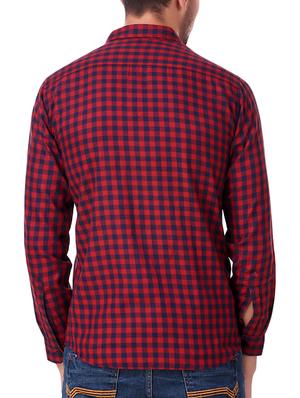 red cotton casual shirt - 15482956 - Standard Image - 3