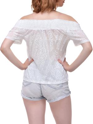 smocked off shoulder top - 15483153 - Standard Image - 3