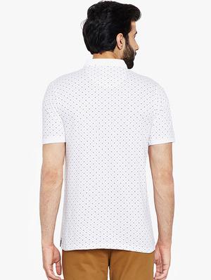 white cotton all over print t-shirt - 15483186 - Standard Image - 3
