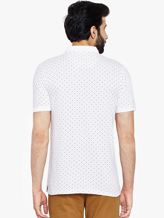 white cotton all over print t-shirt - 15483186 - Zoom Image - 3