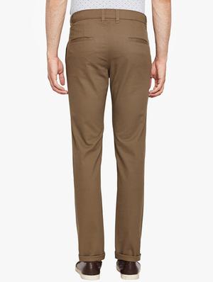 brown cotton chinos casual trousers - 15483206 - Standard Image - 3