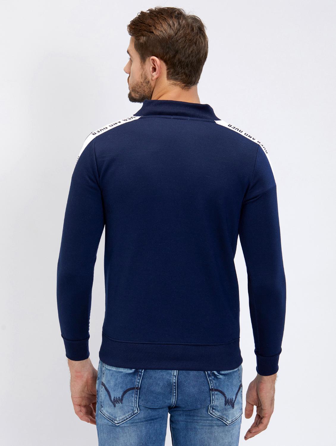 navy blue cotton casual jacket - 15483584 - Zoom Image - 3